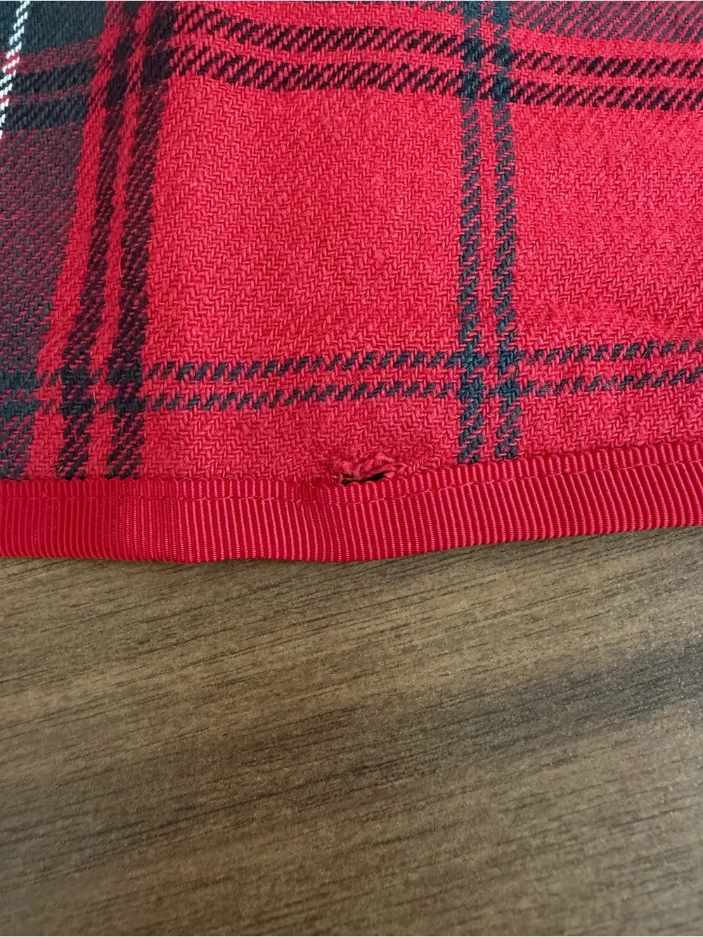 Williams Sonoma Red Tartan Plaid Napkins Set of 8 Linen Cotton Christmas